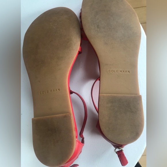Cole HAAN leather sandals in 🍎 red size :7B - Picture 11 of 12